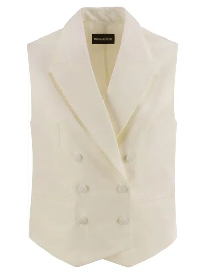 MVP WARDROBE DOUBLE-BREASTED COTTON AND SILK WAISTCOAT