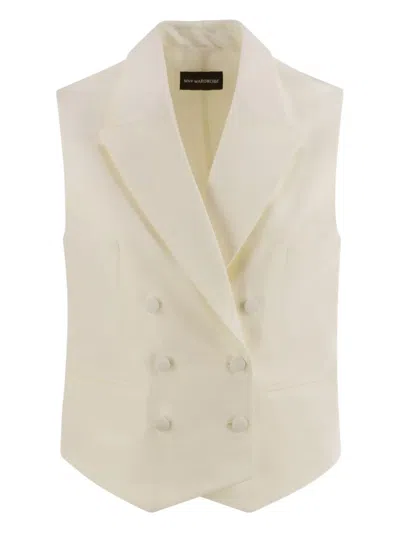 Mvp Wardrobe Double-breasted Waistcoat In Neutral