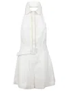 Mvp Wardrobe Halter-neck Belted Jumpsuit In White