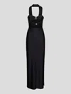 Mvp Wardrobe Luna Cut Out Midi Dress In Black