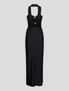 Mvp Wardrobe Luna Cut Out Midi Dress In Black
