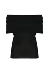 Mvp Wardrobe Flowing Viscose Sweater In Nero