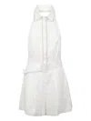 Mvp Wardrobe Halter-neck Belted Jumpsuit In White