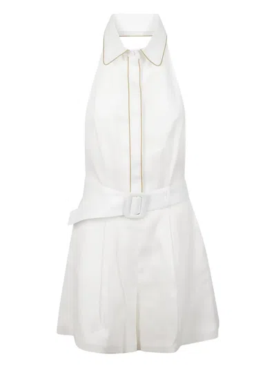 MVP WARDROBE HALTER-NECK BELTED JUMPSUIT