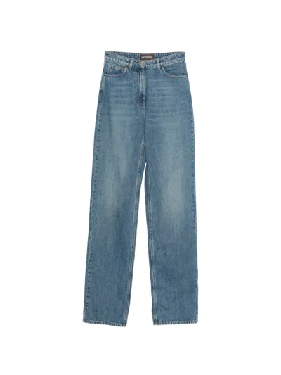 Mvp Wardrobe High-waisted Trousers In Blue