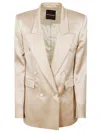 Mvp Wardrobe Double-breasted Blazer In Neutral