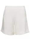MVP WARDROBE 'KENNET' WHITE SHORTS WITH INVISIBLE ZIP WOMAN