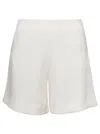 MVP WARDROBE 'KENNET' WHITE SHORTS WITH INVISIBLE ZIP WOMAN