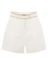 Mvp Wardrobe Bermuda Shorts In Linen In White