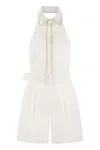 Mvp Wardrobe Linen Jumpsuit With Contrasting Profiles