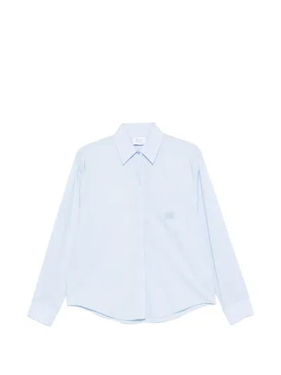 Mvp Wardrobe Logo-embroidered Shirt In Blue