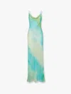 Mvp Wardrobe Aurora Printed Silk Long Dress