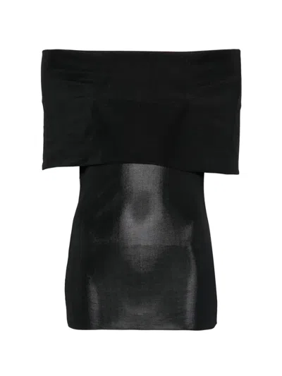 Mvp Wardrobe Off-shoulder Top In Black