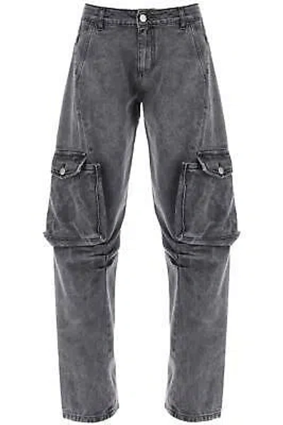 Pre-owned Mvp Wardrobe San Babila Cargo Jeans In Gray