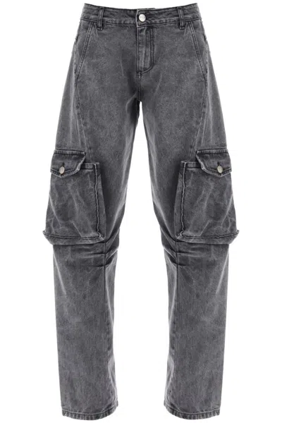 Mvp Wardrobe San Babila Cargo Jeans In Gray
