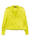 Mvp Wardrobe Satined Shirt In Green