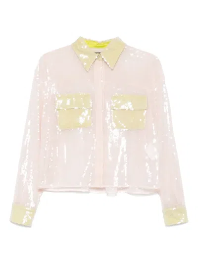 Mvp Wardrobe All-over Sequins Shirt In Pink