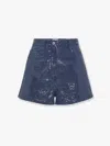 Mvp Wardrobe Shorts In Misto Cotone Con Paillettes Allover In Blue