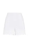 Mvp Wardrobe Broderie-anglaise Shorts In White