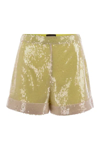 MVP WARDROBE MVP WARDROBE SHORTS WITH SEQUINS ALL OVER
