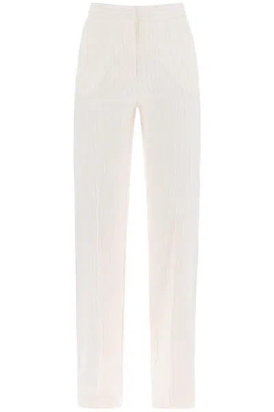 Mvp Wardrobe Striped Monaco Pants In White,neutro