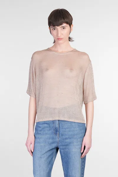 Mvp Wardrobe T-shirt In Powder Viscose In Brown