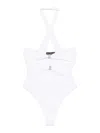 Mvp Wardrobe Cut-out Bodysuit In White