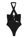 Mvp Wardrobe Cut-out Bodysuit In Black