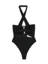 Mvp Wardrobe Cut-out Bodysuit In Black