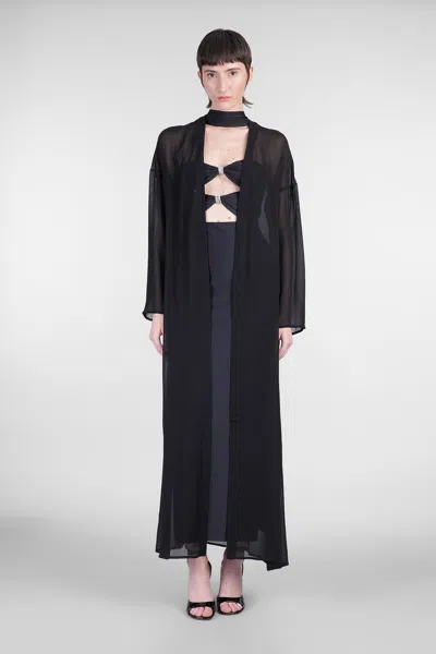 Mvp Wardrobe Trench In Black Viscose