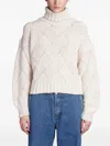 Mvp Wardrobe Trigger Knit Turtleneck Sweater In White