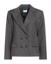 Mvp Wardrobe Woman Blazer Grey Size 8 Polyester, Wool, Elastane In Gray