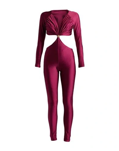 Mvp Wardrobe Woman Jumpsuit Plum Size 4 Polyamide, Elastane In Purple