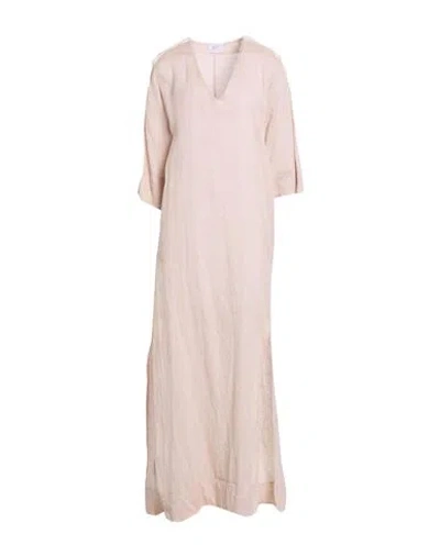 Mvp Wardrobe Woman Maxi Dress Beige Size 8 Linen In Purple