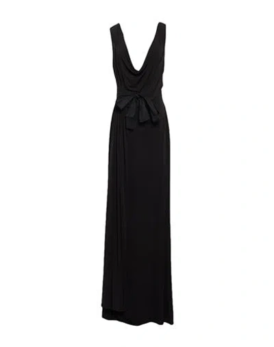 Mvp Wardrobe Woman Maxi Dress Black Size 10 Polyester, Elastane