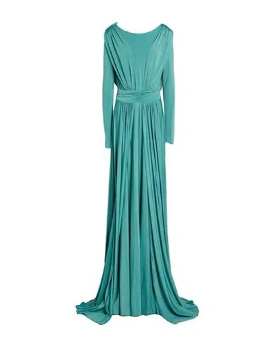 Mvp Wardrobe Woman Maxi Dress Emerald Green Size 2 Polyester, Elastane