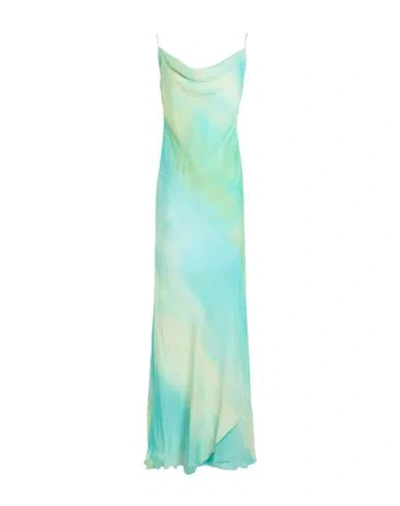 Mvp Wardrobe Woman Maxi Dress Sky Blue Size 6 Silk