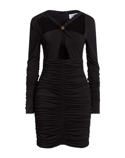 Mvp Wardrobe Woman Mini Dress Black Size 6 Polyester, Elastane