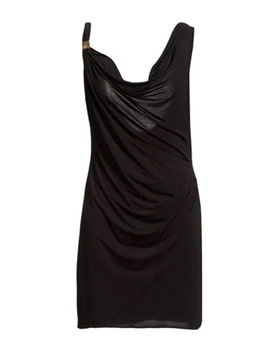 Mvp Wardrobe Woman Mini Dress Black Size 6 Polyester, Elastane