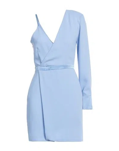 Mvp Wardrobe Woman Mini Dress Sky Blue Size 6 Polyester