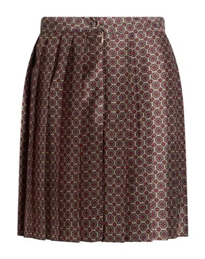 Mvp Wardrobe Woman Mini Skirt Brick Size 4 Polyester In Red