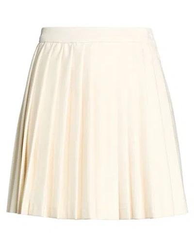 Mvp Wardrobe Woman Mini Skirt Cream Size 8 Polyester, Viscose, Elastane In White