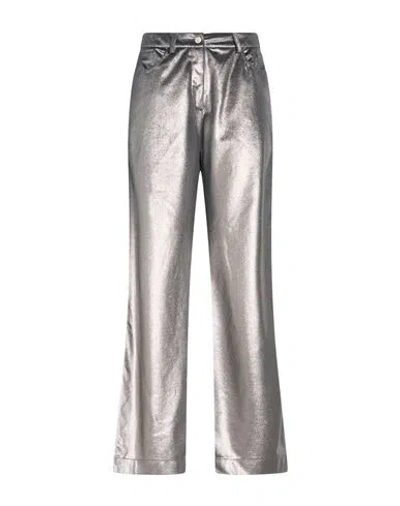 Mvp Wardrobe Woman Pants Silver Size 6 Polyester