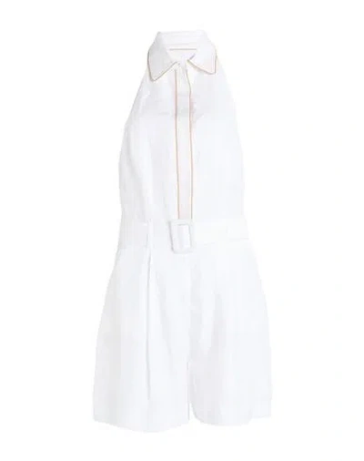 Mvp Wardrobe Woman Playsuit White Size 4 Linen