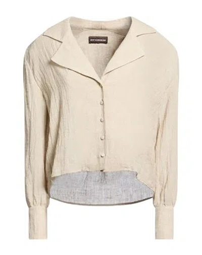 Mvp Wardrobe Woman Shirt Sand Size 6 Linen, Polyamide In Neutral