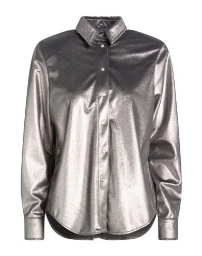Mvp Wardrobe Woman Shirt Silver Size 4 Polyester In Brown