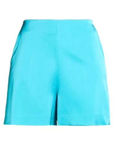 Mvp Wardrobe Woman Shorts & Bermuda Shorts Turquoise Size 6 Viscose, Elastane In Blue