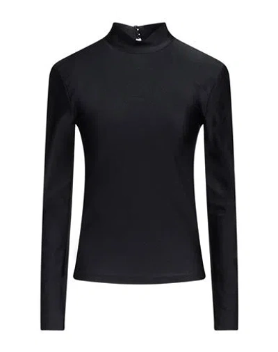 Mvp Wardrobe Woman T-shirt Black Size 8 Polyamide, Elastane In Blue