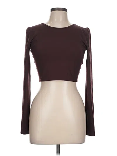 Pre-owned Mwl By Madewell 3/4 Sleeve T-shirt In Brown
