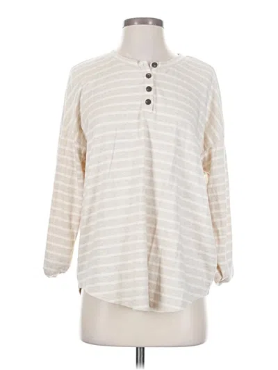 Pre-owned Mwl By Madewell Long Sleeve Blouse In Ivory